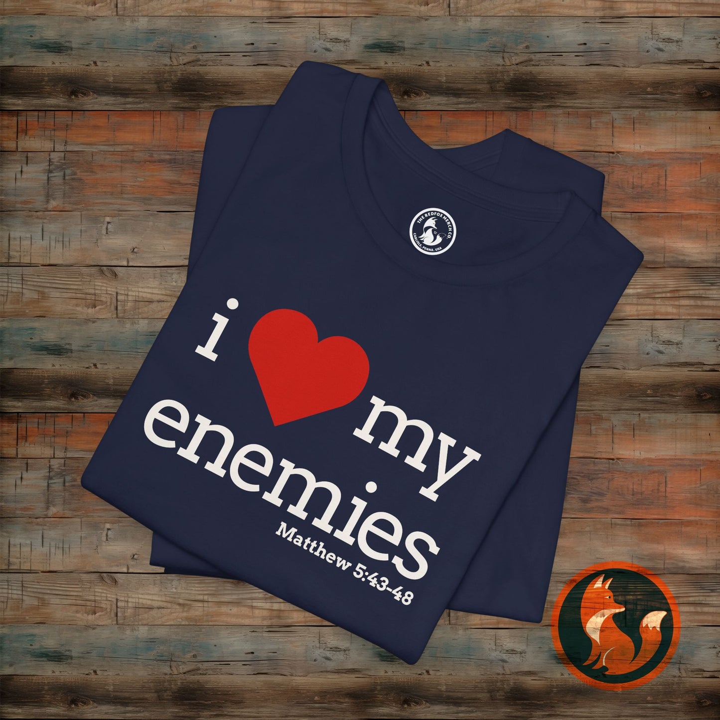 Unisex I Love My Enemies Tee, Inspirational Christian Shirt, Faith Apparel, Religious Gift, Everyday Casual Wear