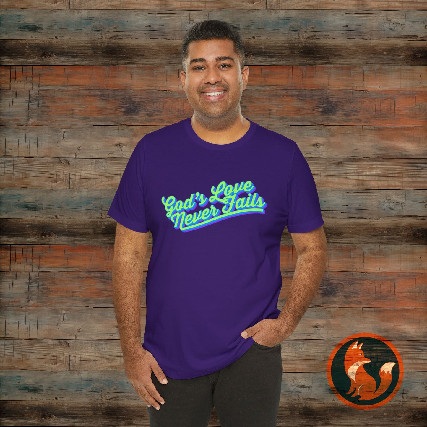 God's Love Never Fails Unisex Tee, Faith-Based Shirt, Religious Apparel, Inspirational T-Shirt, Christian Gifts, Everyday Comfort