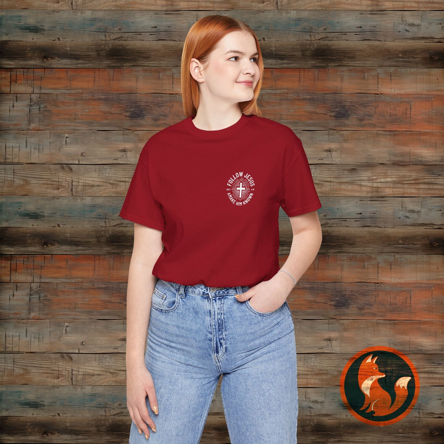 Faith-Inspired Unisex Tee - Follow Jesus Design, Christian Apparel, Inspirational Shirt, Gift for Believers, Religious Tee