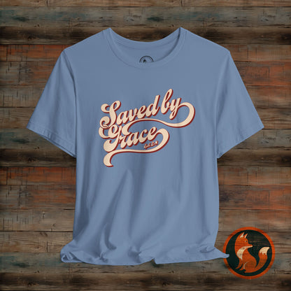 Saved by Grace Unisex Tee, Casual Faith Shirt, Inspirational T-shirt, Christian Apparel, Gift for Believers