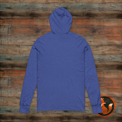 Pine River Fishing Hooded Tee - Unisex Long Sleeve Fishing Shirt, Outdoor Gift, Camping Apparel, Fishing Lover's Wear, Relaxed Fit