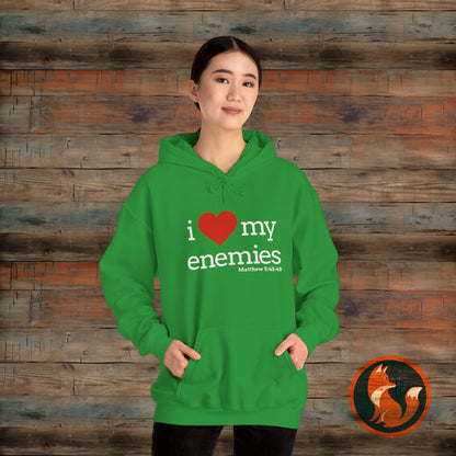I love My Enemies Hoodie - Unisex Heavy Blend Sweatshirt, Christian Apparel, Gift for Faith Lovers, Inspirational Clothing, Cozy [...]