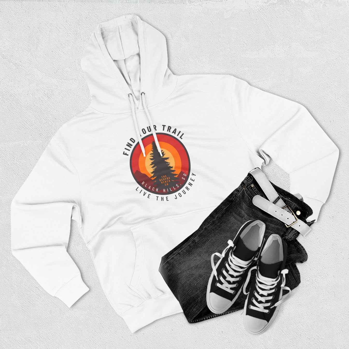 Adventure-Inspired Fleece Hoodie with Retro Design, Cozy Layer for Nature Lovers, Perfect for Hiking, Camping, Travel, Gifts