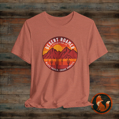 Desert Roamer Tee - Unisex Jersey Short Sleeve Shirt, Hiking Gift, Adventure Apparel, Travel T-Shirt, Outdoorsy Style