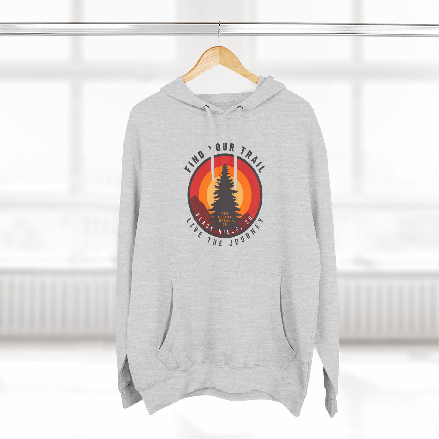 Adventure-Inspired Fleece Hoodie with Retro Design, Cozy Layer for Nature Lovers, Perfect for Hiking, Camping, Travel, Gifts