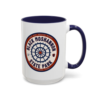 Accent Coffee Mug with Black Moshannion State Park Design - Perfect for Nature Lovers, Hiking Gifts, Outdoor Adventures, Unique Coffee [...]