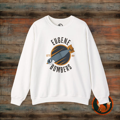 Eugene Bombers Crewneck Sweatshirt - Cozy, Unisex, Sports Apparel, Ideal for Team Spirit, Casual Wear, Gifts for Fans