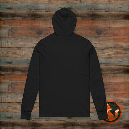 Pine River Fishing Hooded Tee - Unisex Long Sleeve Fishing Shirt, Outdoor Gift, Camping Apparel, Fishing Lover's Wear, Relaxed Fit