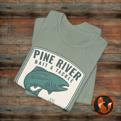 Pine River Fishing Tee - Perfect for Outdoors Enthusiasts, Great for Summer, Father's Day, Fishing Trips, or Just Casual Wear