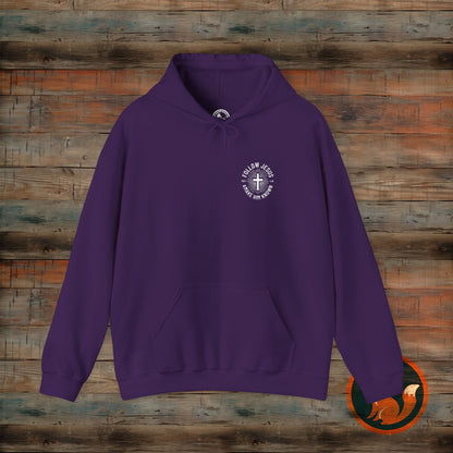Faith-Inspired Hooded Sweatshirt - Follow Jesus Design, Unisex Cozy Pullover, Christian Apparel, Perfect Gift for Believers, Ideal for [...]