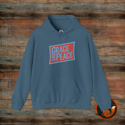 Unisex Grace and Peace Hooded Sweatshirt | Cozy Gift for Faith, Spirituality, Relaxation, Thoughtful Occasions, Everyday Wear