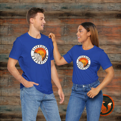 Cliffside Expedition Tee, Adventure Shirt, Unisex Outdoor Top, Travel T-Shirt, Hiking Apparel, Gift for Explorers