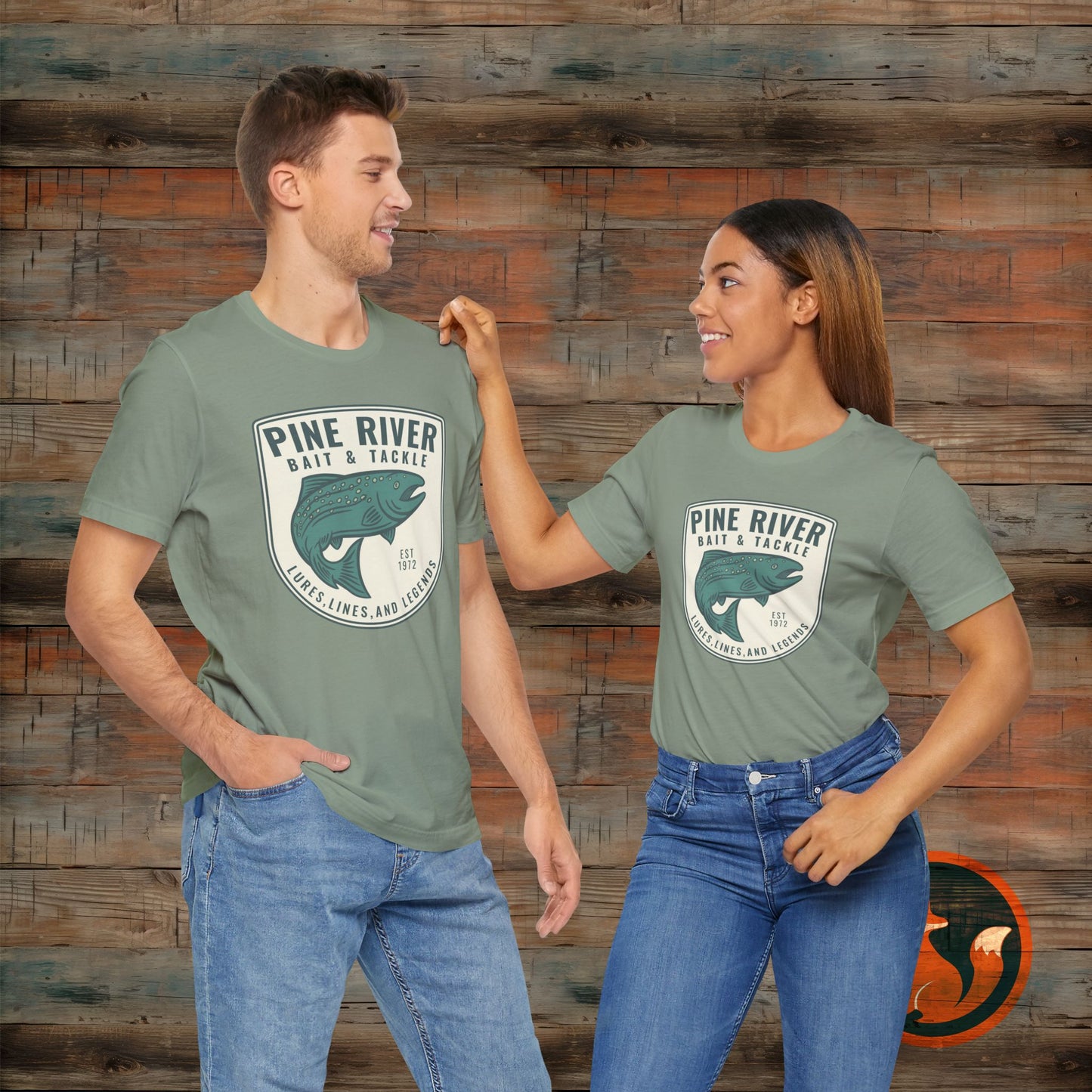 Pine River Fishing Tee - Perfect for Outdoors Enthusiasts, Great for Summer, Father's Day, Fishing Trips, or Just Casual Wear