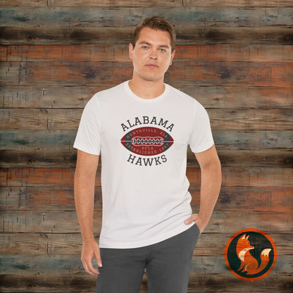Alabama Hawks Football Tee - Unisex Jersey Short Sleeve, Game Day Shirt, Team Apparel, Sports Clothing, Casual Wear