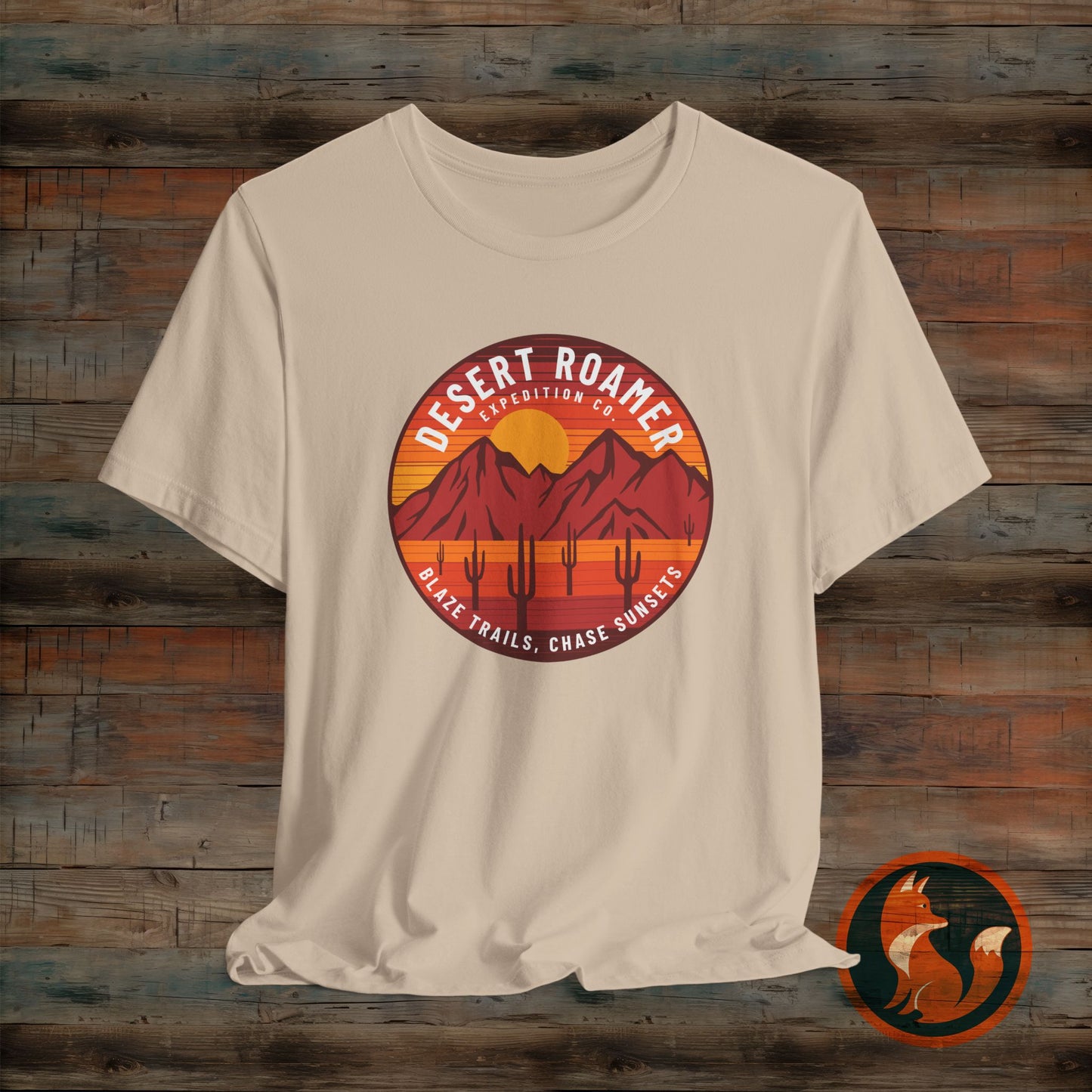 Desert Roamer Tee - Unisex Jersey Short Sleeve Shirt, Hiking Gift, Adventure Apparel, Travel T-Shirt, Outdoorsy Style