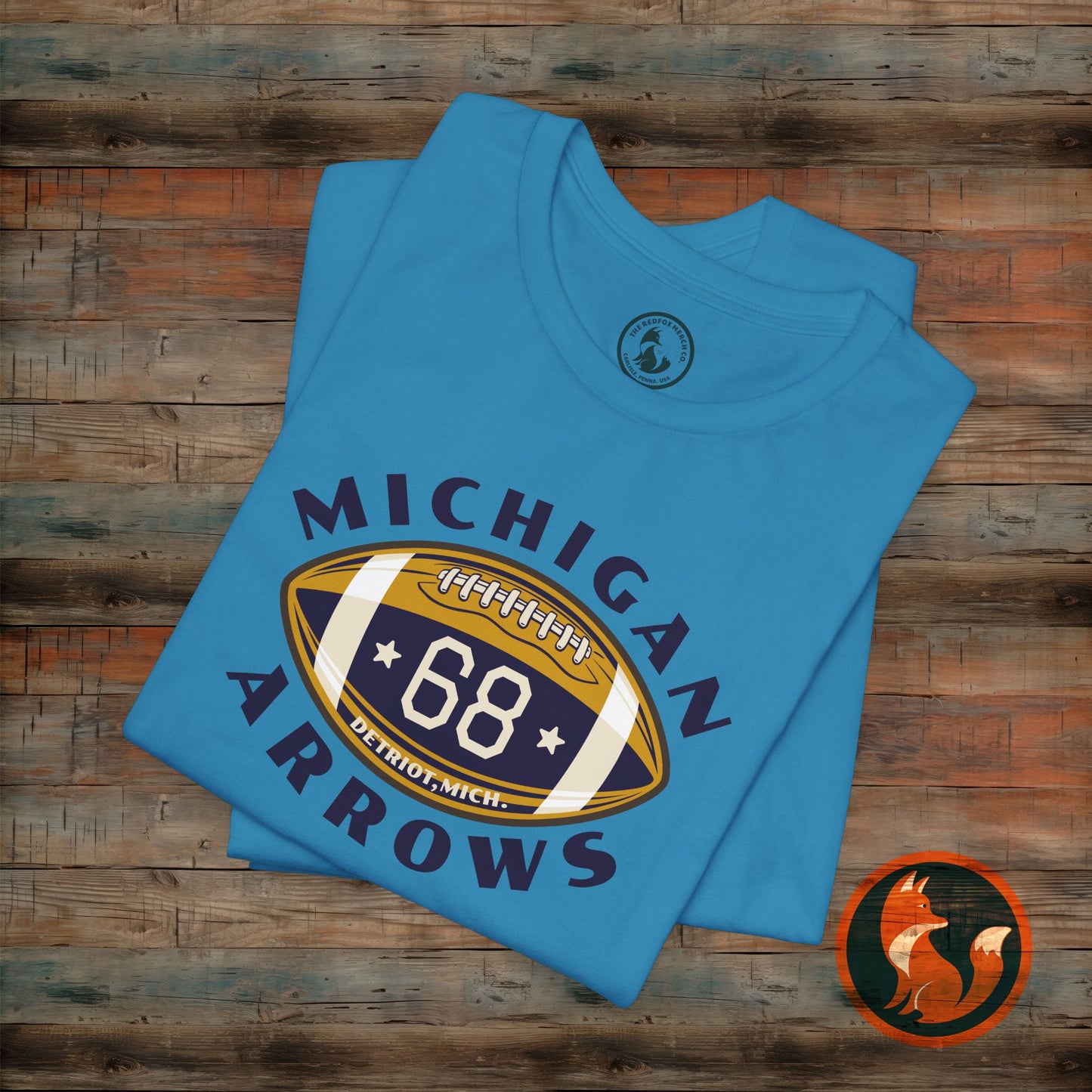 Vintage Michigan Arrows Football Tee, Unisex Classic Sports Shirt, Gift for Him, Casual Wear, Fall Game Day Shirt