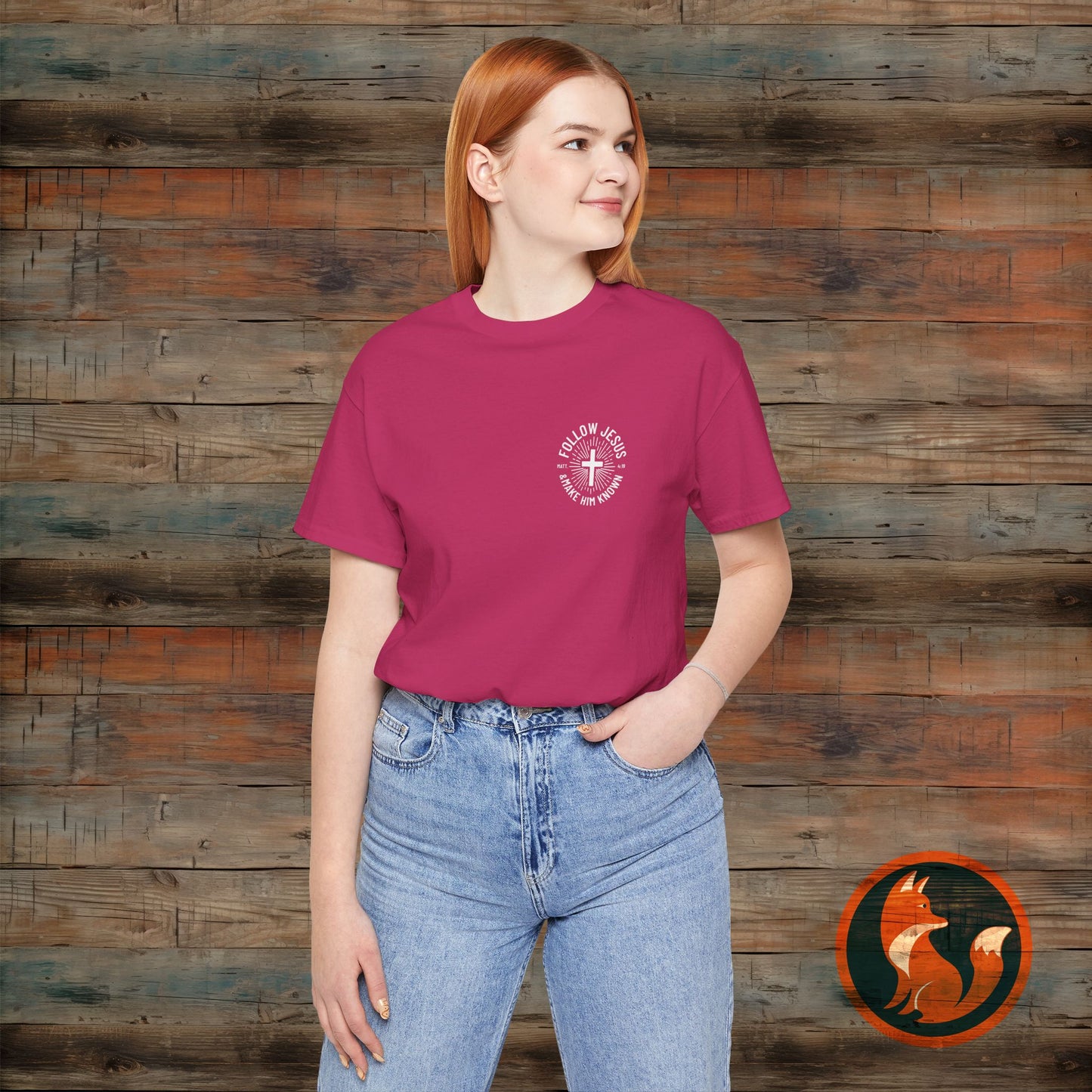 Faith-Inspired Unisex Tee - Follow Jesus Design, Christian Apparel, Inspirational Shirt, Gift for Believers, Religious Tee