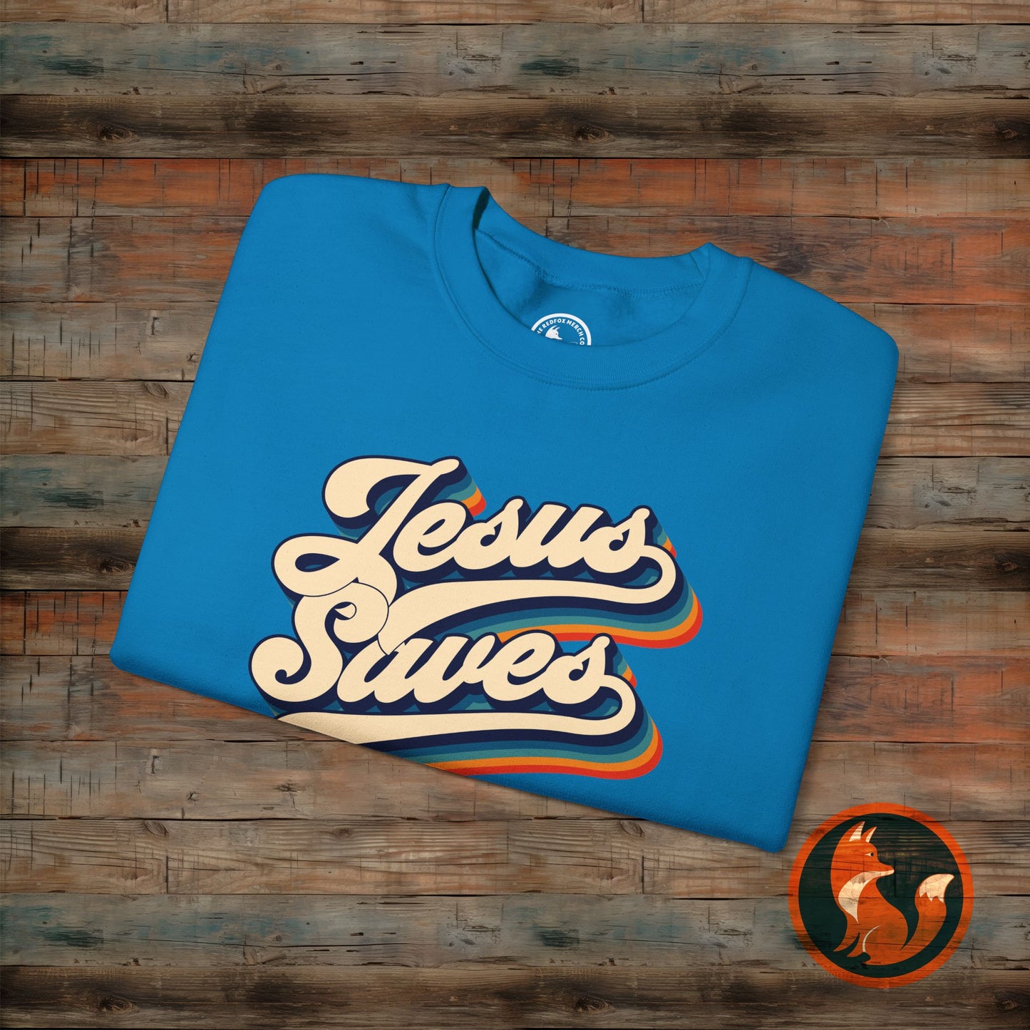 Jesus Saves Crewneck Sweatshirt | Cozy Unisex Pullover | Faith-Inspired Apparel | Perfect for Church, Gifts, Everyday Wear, Casual Style
