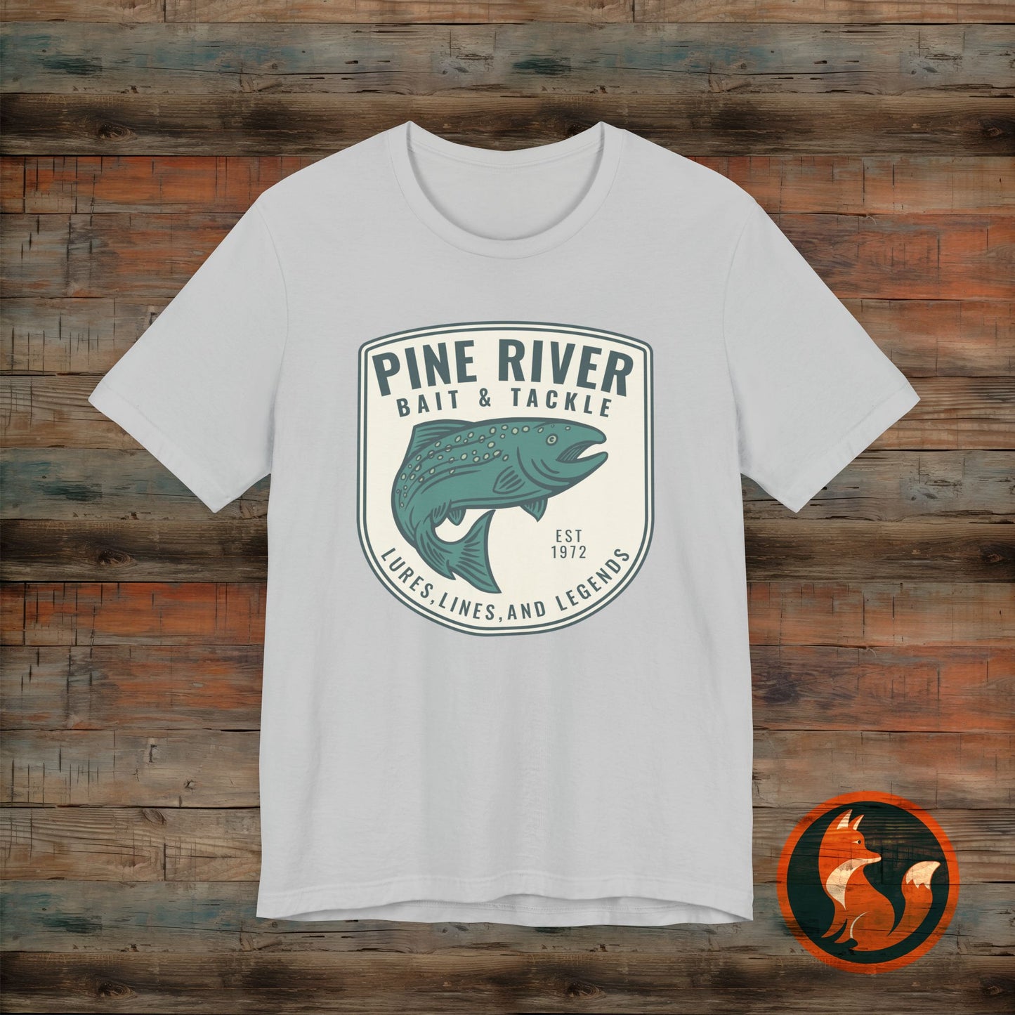 Pine River Fishing Tee - Perfect for Outdoors Enthusiasts, Great for Summer, Father's Day, Fishing Trips, or Just Casual Wear
