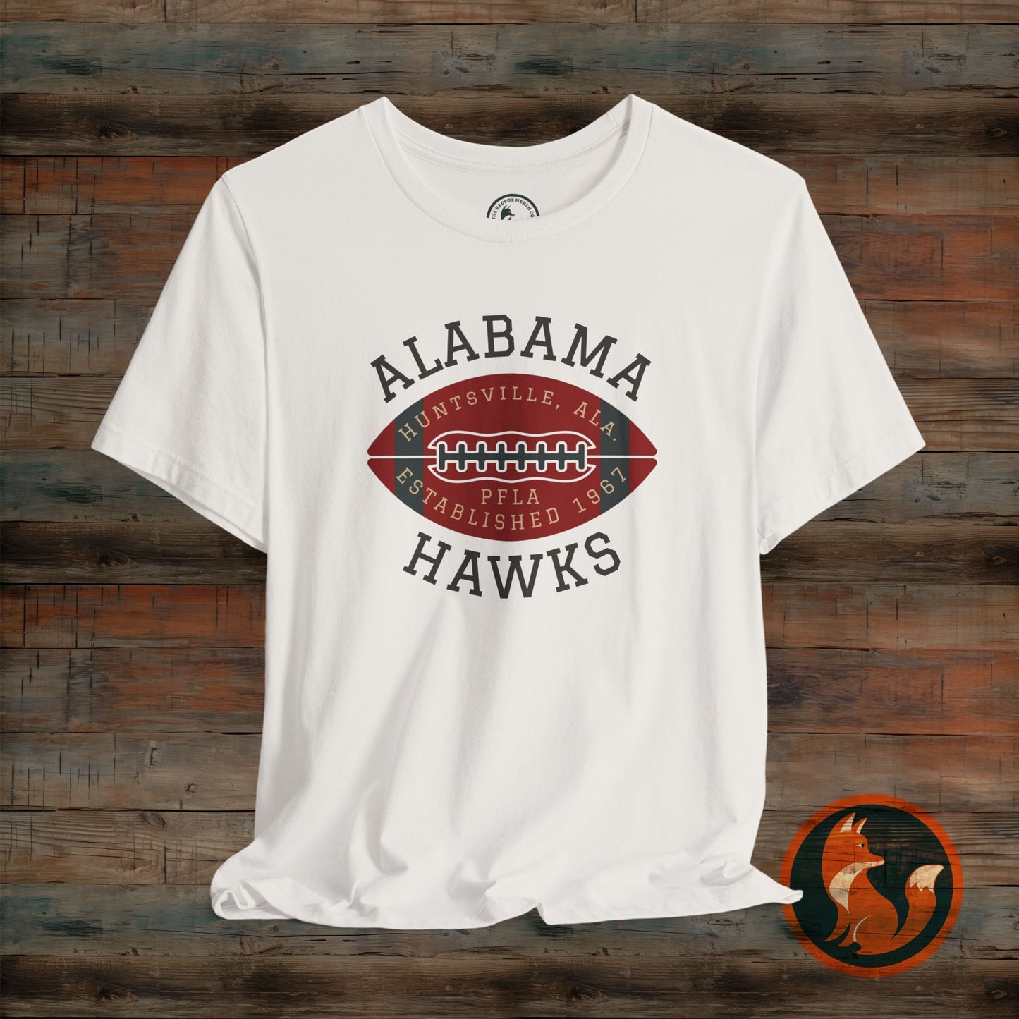 Alabama Hawks Football Tee - Unisex Jersey Short Sleeve, Game Day Shirt, Team Apparel, Sports Clothing, Casual Wear