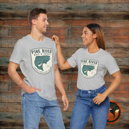 Pine River Fishing Tee - Perfect for Outdoors Enthusiasts, Great for Summer, Father's Day, Fishing Trips, or Just Casual Wear