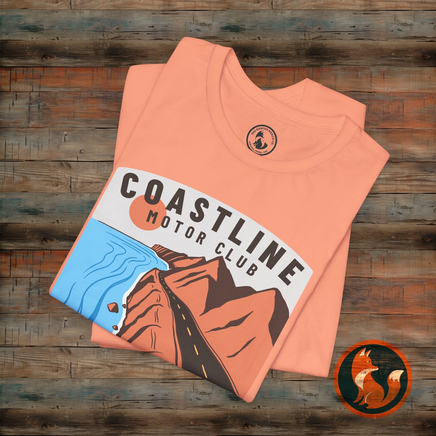 Coastline Motor Club Tee, Vintage Travel Shirt, Summer Vacation Apparel, Road Trip T-shirt, Adventure Gift Idea