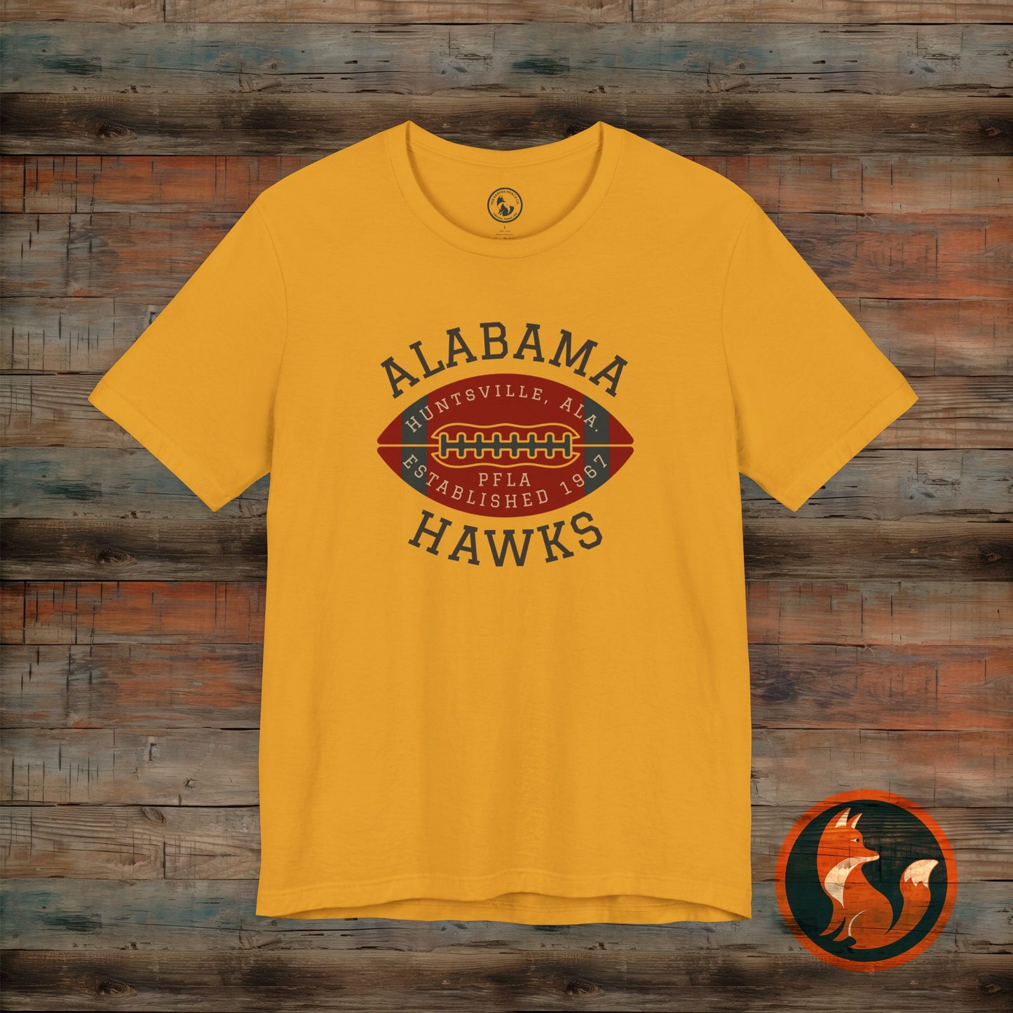 Alabama Hawks Football Tee - Unisex Jersey Short Sleeve, Game Day Shirt, Team Apparel, Sports Clothing, Casual Wear