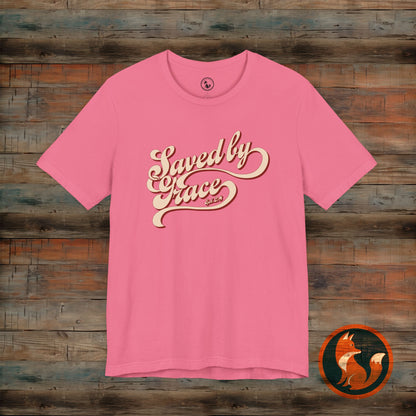 Saved by Grace Unisex Tee, Casual Faith Shirt, Inspirational T-shirt, Christian Apparel, Gift for Believers