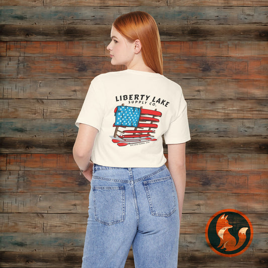 Patriotic Graphic Tee - Unisex Jersey Short Sleeve T-Shirt, 4th of July Outfit, Americana Apparel, Casual Style