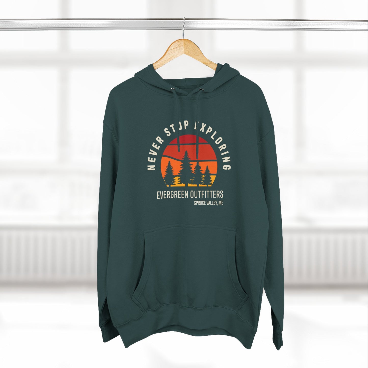 Explore More: Cozy Three-Panel Fleece Hoodie, Adventure Sweatshirt, Outdoor Gift, Travel Apparel, Nature Lovers Hoodie
