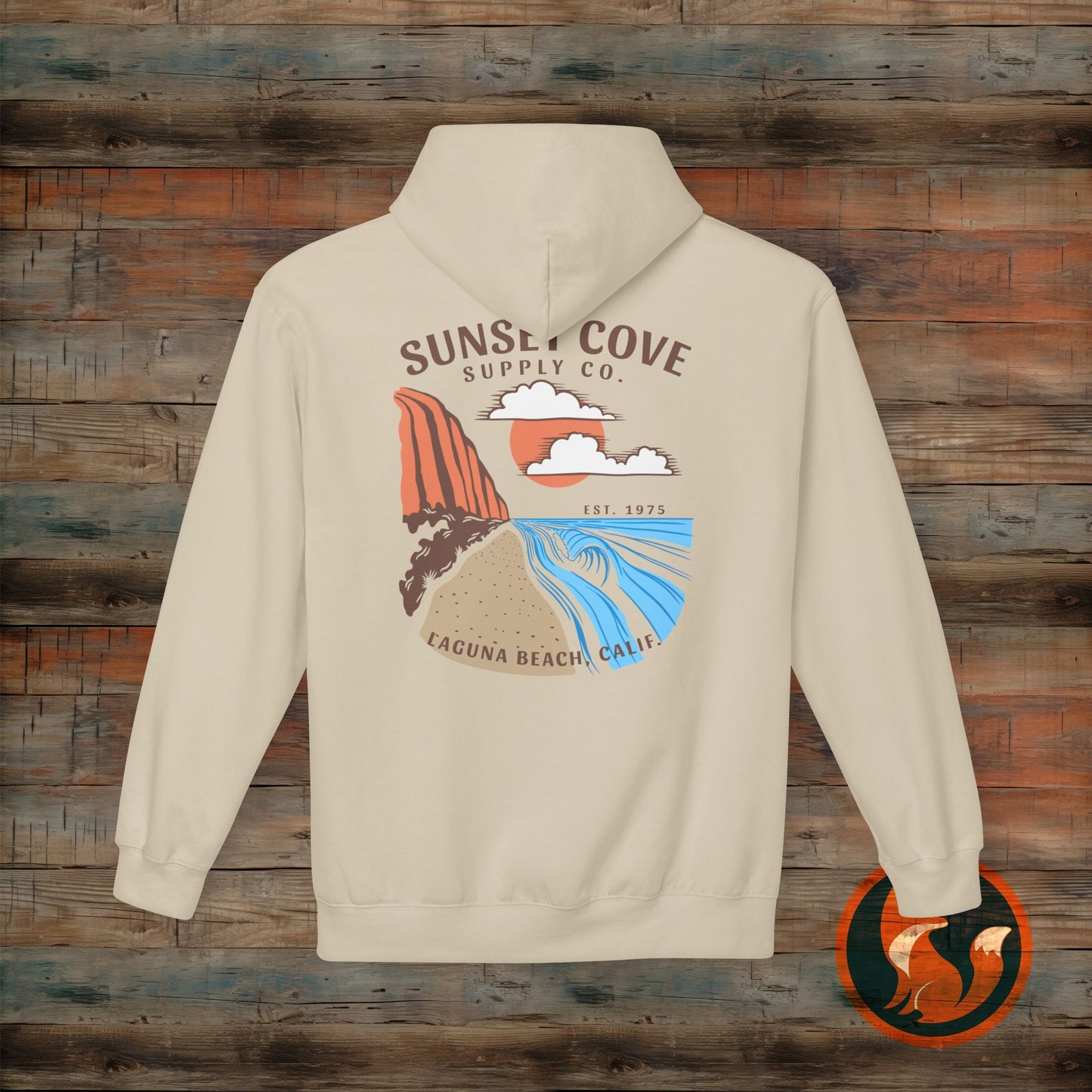 Laguna Beach Sunset Hoodie, Cozy Beachwear, Gift for Him/Her, Summer Apparel, Trendy Fleece