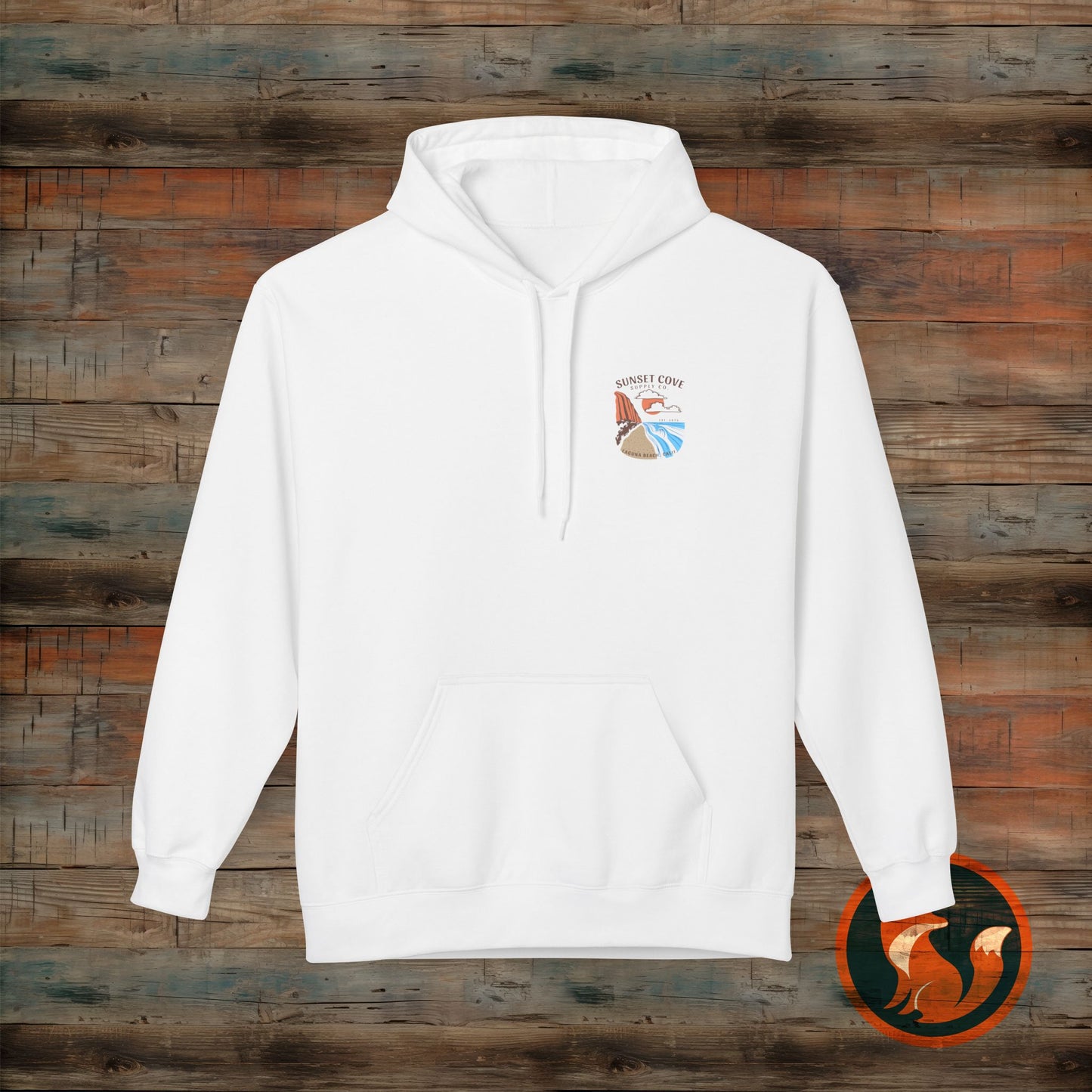 Laguna Beach Sunset Hoodie, Cozy Beachwear, Gift for Him/Her, Summer Apparel, Trendy Fleece