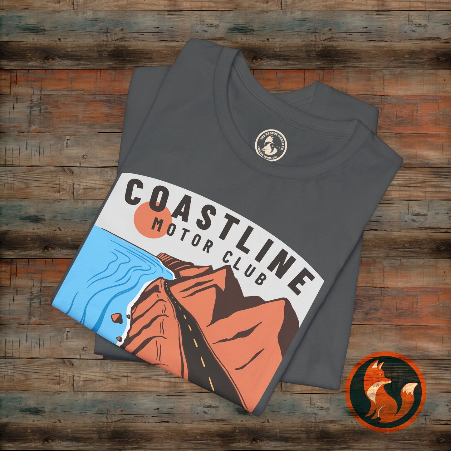 Coastline Motor Club Tee, Vintage Travel Shirt, Summer Vacation Apparel, Road Trip T-shirt, Adventure Gift Idea