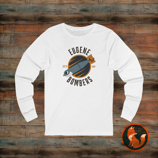 Eugene Bombers Unisex Long Sleeve Tee, Casual Wear, Sports Apparel, Gift for Him/Her, Team Spirit, Comfortable Fashion