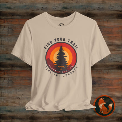 Unisex Adventure T-Shirt - Find Your Trail, Live the Journey, Outdoor Tee, Hiking Gift, Nature Lover Apparel