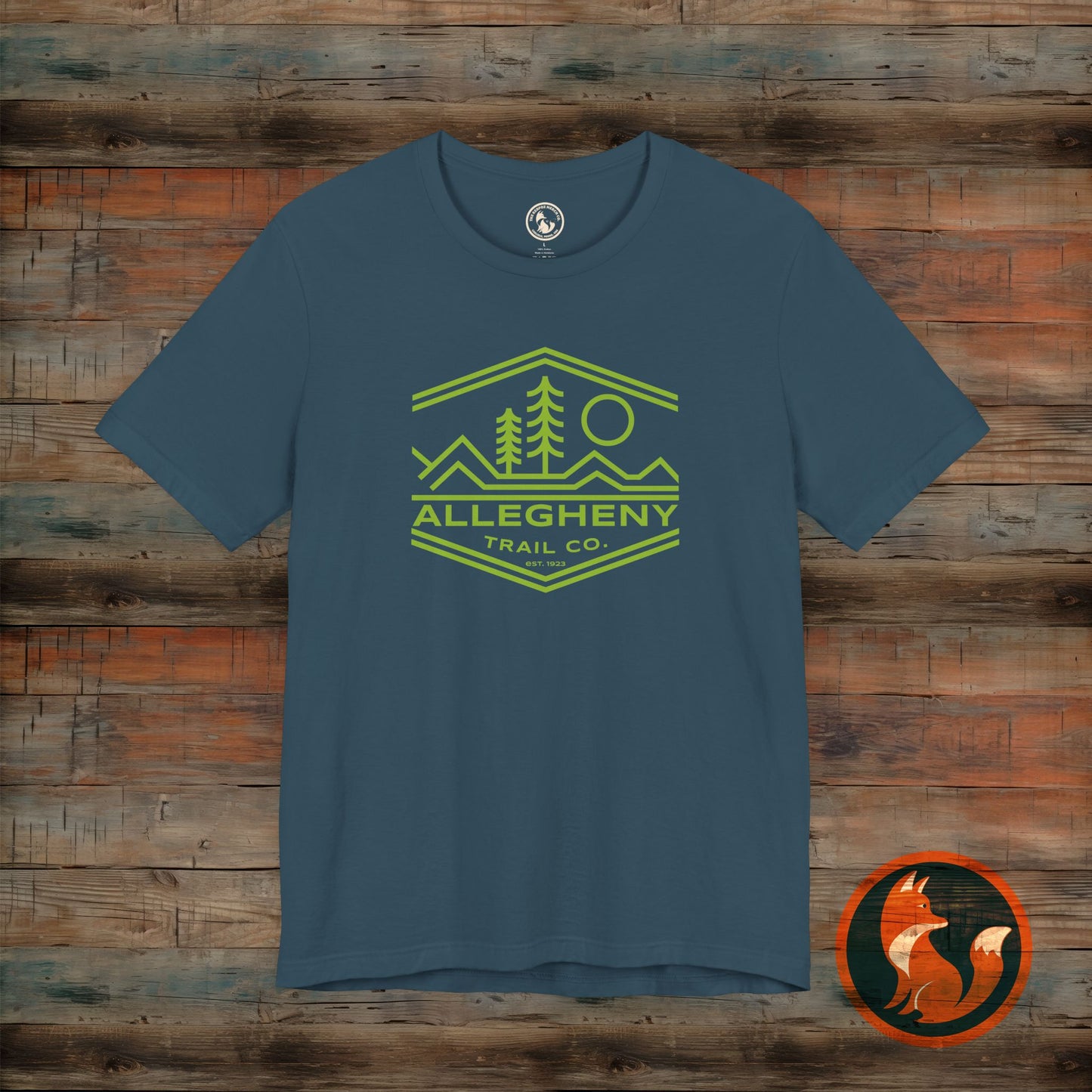 Nature-Inspired Unisex Tee with Allegheny Trail Design, Outdoor Adventure Shirt, Eco-Friendly Apparel, Hiking Gift, Travel T-Shirt