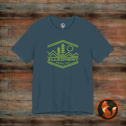 Nature-Inspired Unisex Tee with Allegheny Trail Design, Outdoor Adventure Shirt, Eco-Friendly Apparel, Hiking Gift, Travel T-Shirt
