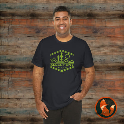 Nature-Inspired Unisex Tee with Allegheny Trail Design, Outdoor Adventure Shirt, Eco-Friendly Apparel, Hiking Gift, Travel T-Shirt