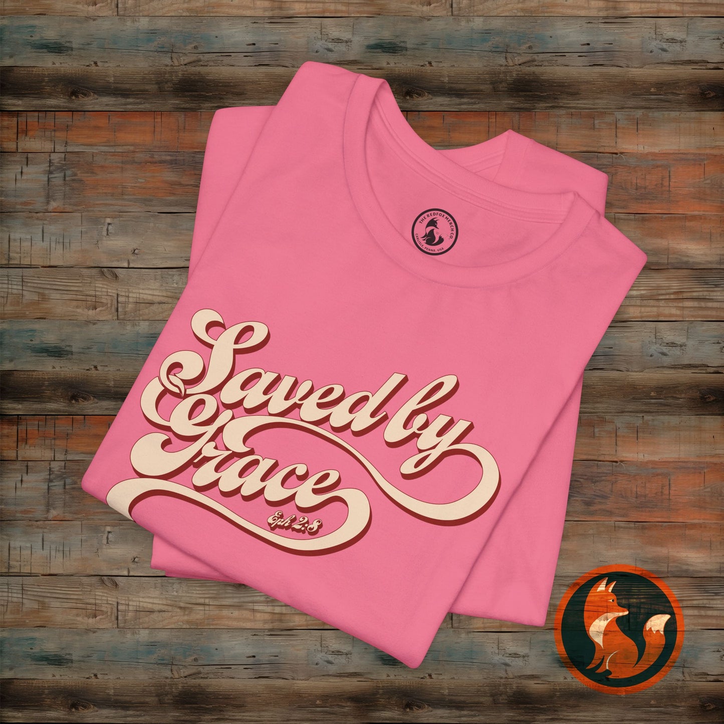 Saved by Grace Unisex Tee, Casual Faith Shirt, Inspirational T-shirt, Christian Apparel, Gift for Believers