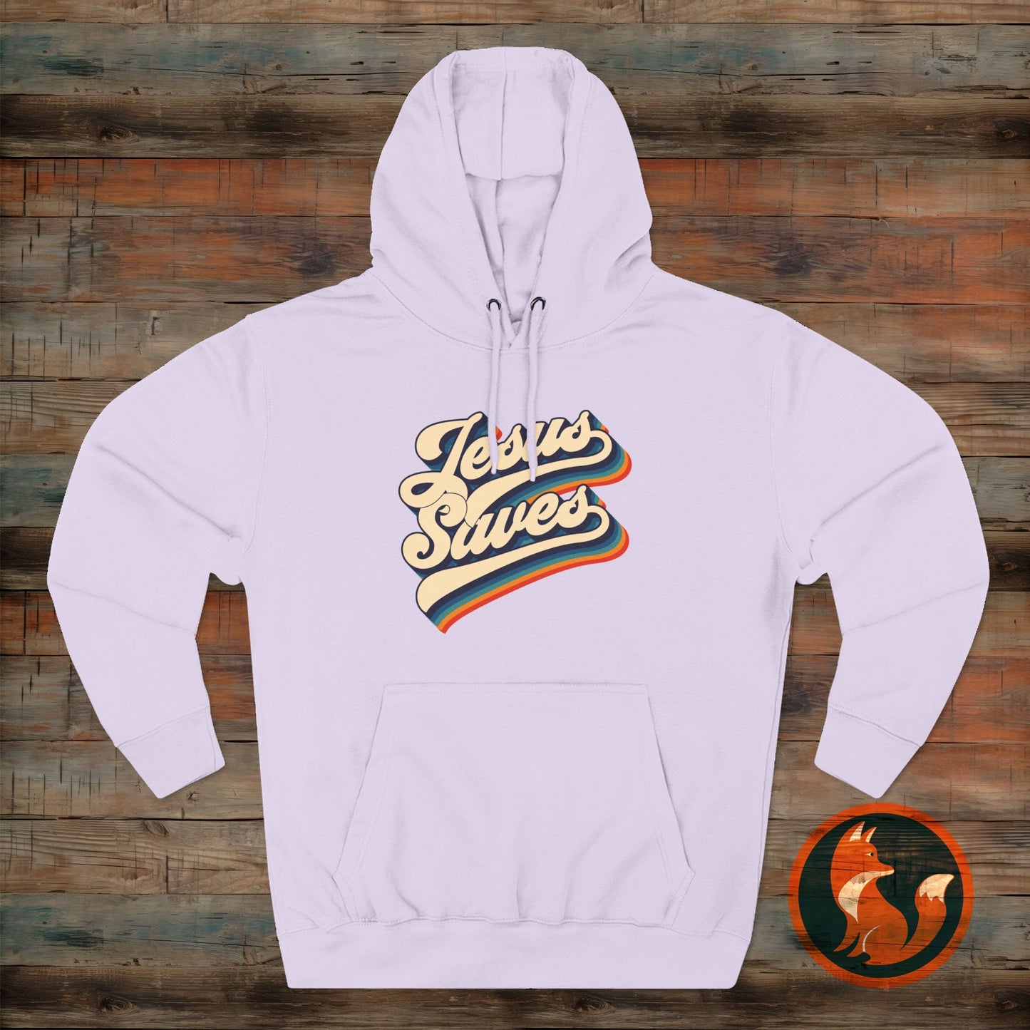 Vintage Jesus Saves Fleece Hoodie, Cozy Religious Sweatshirt, Faith-based Gift, Winter Wardrobe Essential, Perfect for Church Events
