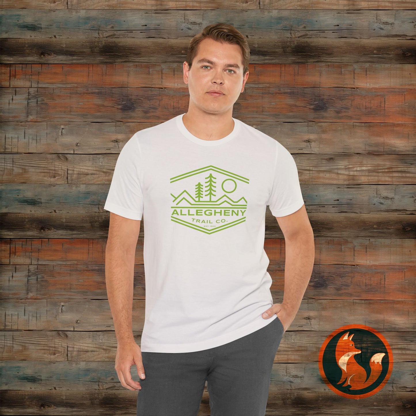Nature-Inspired Unisex Tee with Allegheny Trail Design, Outdoor Adventure Shirt, Eco-Friendly Apparel, Hiking Gift, Travel T-Shirt