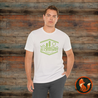 Nature-Inspired Unisex Tee with Allegheny Trail Design, Outdoor Adventure Shirt, Eco-Friendly Apparel, Hiking Gift, Travel T-Shirt