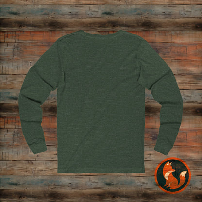 Unisex Jersey Long Sleeve Tee - "Never Stop Exploring" Adventure Shirt, Hiking Apparel, Travel Gift, Outdoor Clothing, Nature Lover Tee