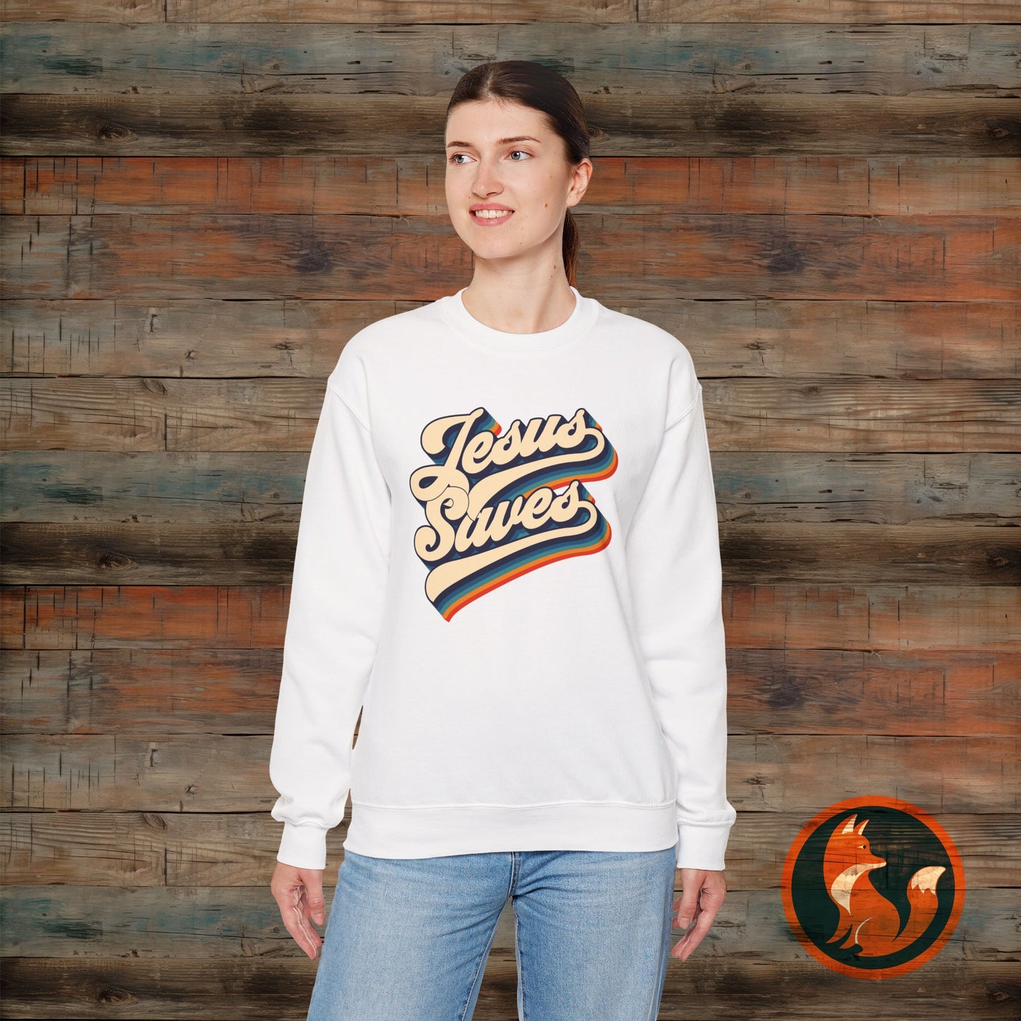 Jesus Saves Crewneck Sweatshirt | Cozy Unisex Pullover | Faith-Inspired Apparel | Perfect for Church, Gifts, Everyday Wear, Casual Style