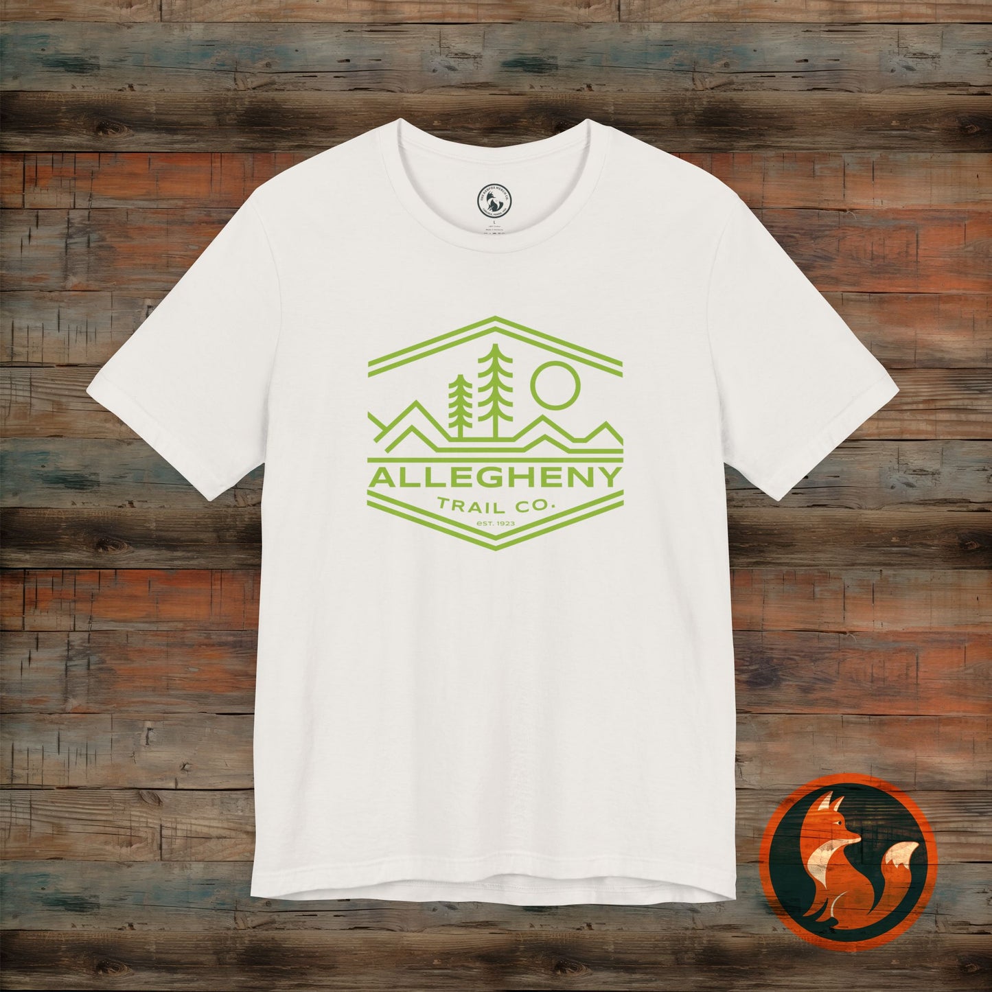 Nature-Inspired Unisex Tee with Allegheny Trail Design, Outdoor Adventure Shirt, Eco-Friendly Apparel, Hiking Gift, Travel T-Shirt