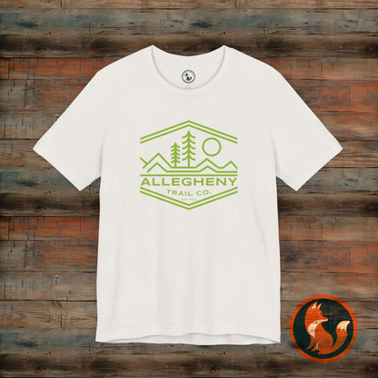 Nature-Inspired Unisex Tee with Allegheny Trail Design, Outdoor Adventure Shirt, Eco-Friendly Apparel, Hiking Gift, Travel T-Shirt