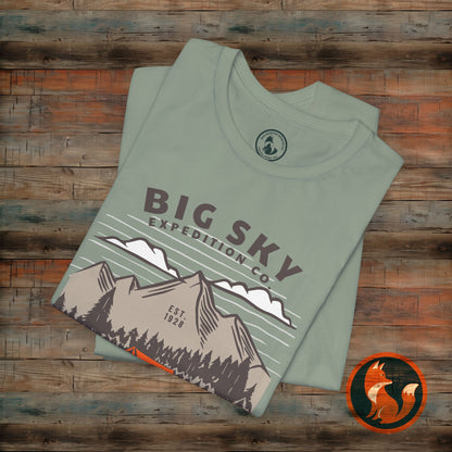 Adventure Inspired Graphic Tee, Outdoor T-Shirt, Camping Apparel, Nature Lover Gift, Travel Shirt, Big Sky Expedition