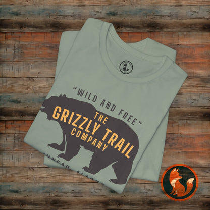 Wild and Free Grizzly Bear T-Shirt, Outdoor Apparel, Adventure Tee, Nature Lover Gift, Unisex Eco-Friendly Shirt