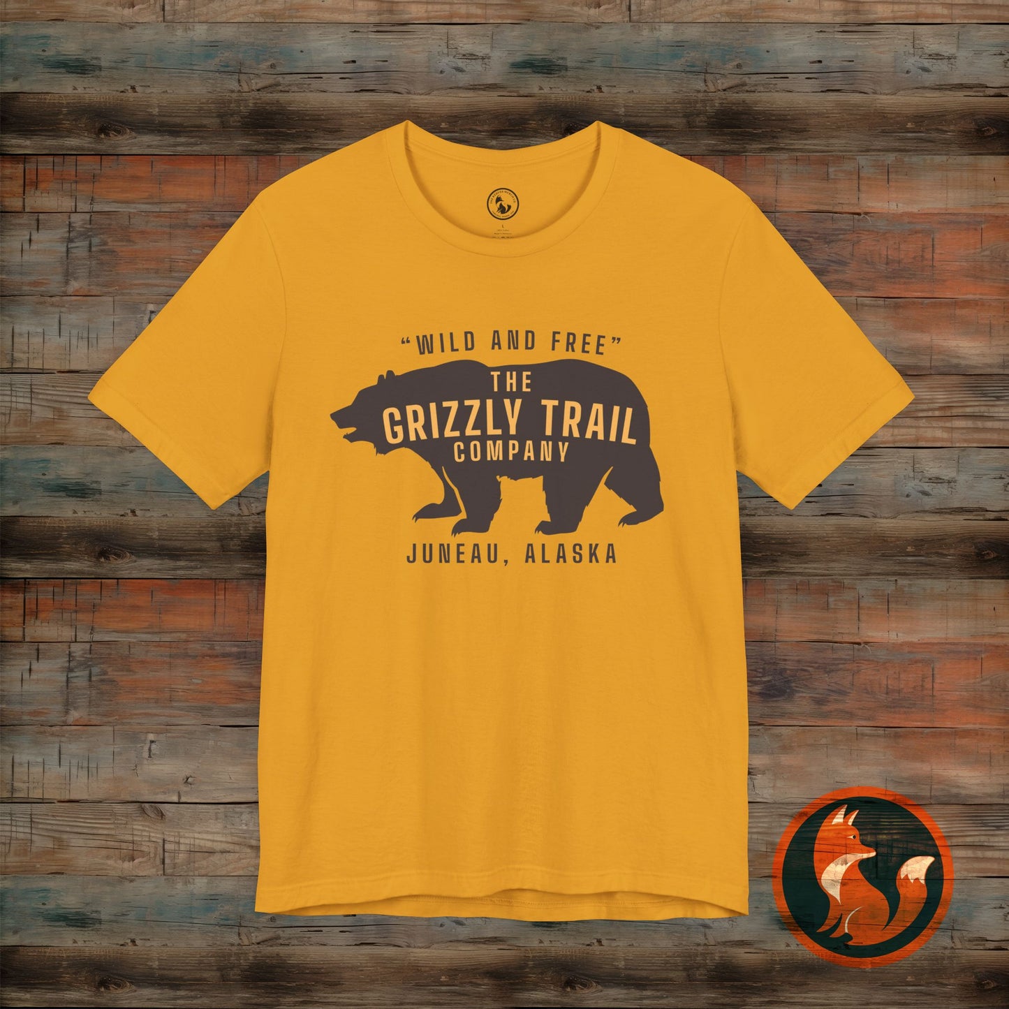 Wild and Free Grizzly Bear T-Shirt, Outdoor Apparel, Adventure Tee, Nature Lover Gift, Unisex Eco-Friendly Shirt