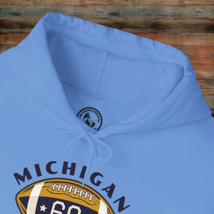 Michigan Arrows Football Hooded Sweatshirt, Unisex Hoodie, Sportswear, Athletic Gift, Casual Wear, Team Spirit Apparel